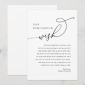 Onze huwelijksreis wens, bruiloft uitnodigt kaart (Voorkant / Achterkant)