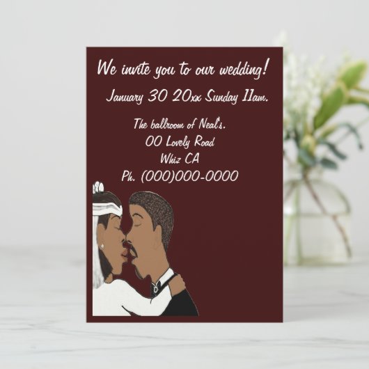 Onze huwelijksuitnodiging kaart (Staand voorkant)