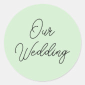 Onze huwelijksuitnodiging zegels (Voorkant)