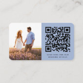 Onze huwelijkswebsite | QR Code Simple Photo RSVP Informatiekaartje (Achterkant)