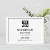 Onze informatie over het nieuwe adres met bedrijfs aankondiging (Staand voorkant)