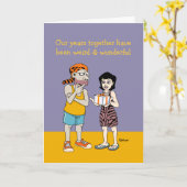 Onze jaren samen met een Jubileum-kaart Kaart (Gele Bloem)