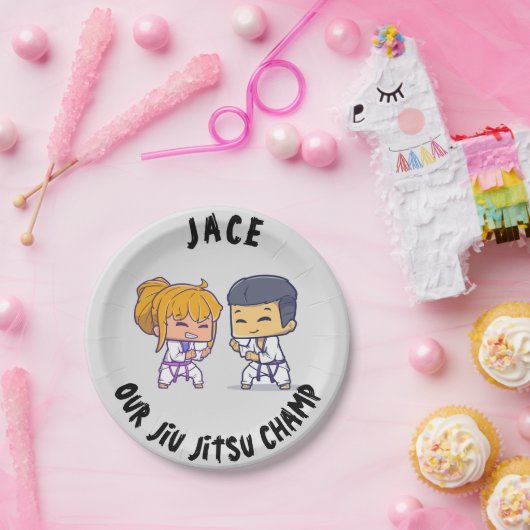 Onze Jiu Jitsu Champ Verjaardagspapier Bord (Feest)