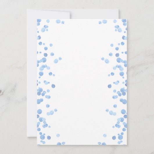 Onze jongen draait om één blauwe dag uitnodiging (Achterkant)