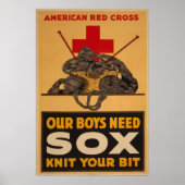 Onze jongens hebben behoefte aan sox Rode Kruis Tw Poster (Voorkant)