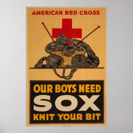 Onze jongens hebben behoefte aan sox Rode Kruis Tw Poster (Voorkant)