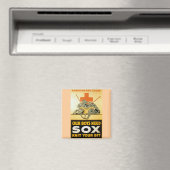 Onze jongens hebben een Sox ~ Knit je bit nodig Magneet (Insitu (Vaatwasser))