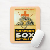 Onze jongens hebben een Sox ~ Knit je bit nodig Muismat (Met muis)