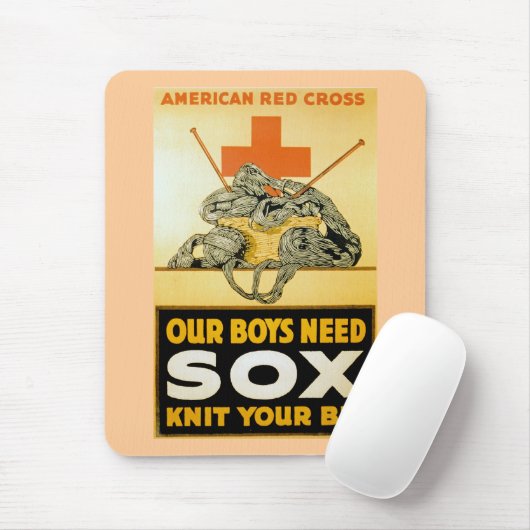 Onze jongens hebben een Sox ~ Knit je bit nodig Muismat (Met muis)