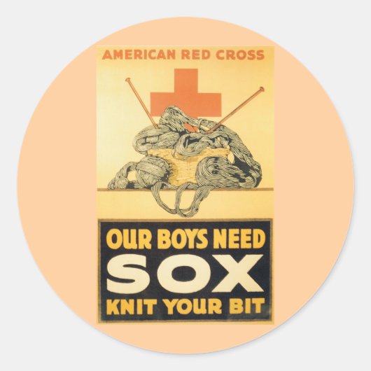 Onze jongens hebben Sox nodig Ronde Sticker (Voorkant)