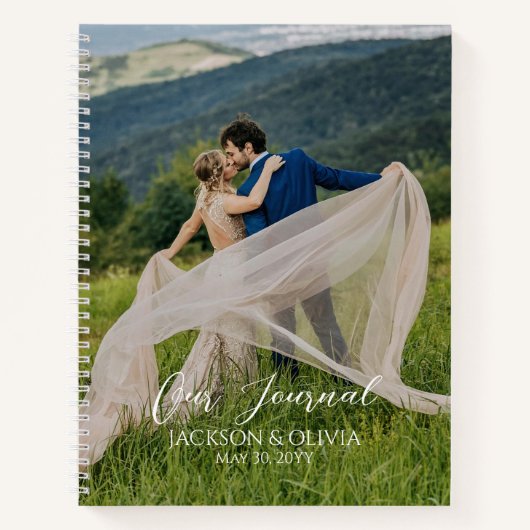 Onze Journaal Aangepaste Foto voor Echtgenoot Brui Notitieboek (Voorkant)