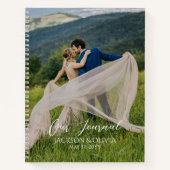 Onze Journaal Douane Foto voor Echtgenoot Bruid, E Notitieboek (Voorkant)