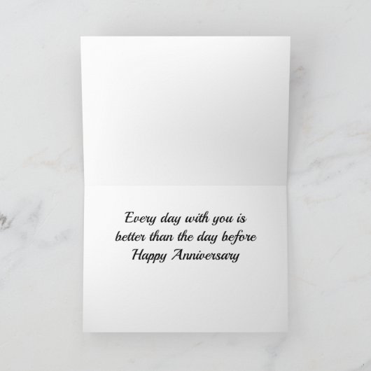 "ONZE JUBILEUM" ELKE DAG MET U <3 KAART (Binnen)