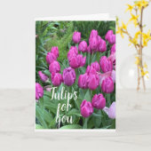 "ONZE JUBILEUM" TULIPS/ALLES WAT IK VAN JE VIND! KAART (Gele Bloem)