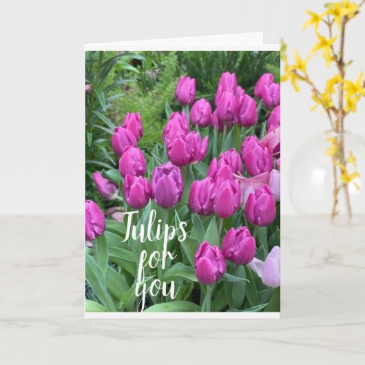 "ONZE JUBILEUM" TULIPS/ALLES WAT IK VAN JE VIND! KAART (Gele Bloem)