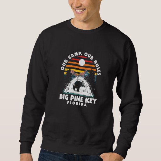 Onze Kamp Onze Regels Big Pine Key Camping Florida Trui (Voorkant)