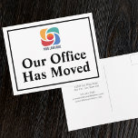 Onze Kantoor heeft aangepaste zakelijke Logo verpl Briefkaart<br><div class="desc">Wij hebben een nieuw adres bewegende briefkaarten voor een modern bedrijf of een chique bedrijf die hun cliënten op een nieuwe plaats willen bijwerken. Onze kantoor is verhuisd. Eenvoudige bedrijfsmatige verandering van adreskaarten met uw douane collectieve logo. Pas de verandering van adres op de rug aan.</div>