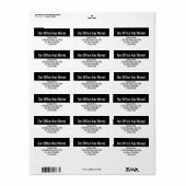 Onze Kantoor heeft Black White Business Address ve Etiket (Full Sheet)