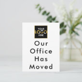 Onze Kantoor heeft Business Logo Memo verplaatst Briefkaart (Staand voorkant)
