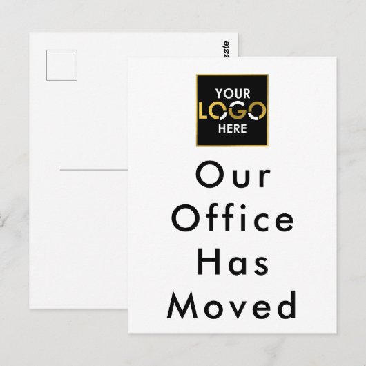 Onze Kantoor heeft Business Logo Memo verplaatst Briefkaart (Voorkant / Achterkant)
