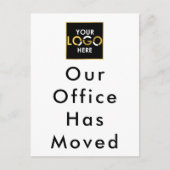 Onze Kantoor heeft Business Logo Memo verplaatst Briefkaart (Voorkant)