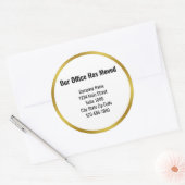 Onze Kantoor heeft Business Moving Aankondiging ve Ronde Sticker (Envelop)