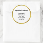 Onze Kantoor heeft Business Moving Aankondiging ve Ronde Sticker (Tas)