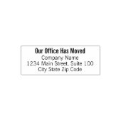 Onze Kantoor heeft Business Moving Aankondiging ve Zelfinktende Stempel (Design)