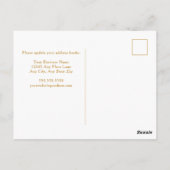 Onze Kantoor heeft Chic Gold Business verplaatst Briefkaart (Achterkant)