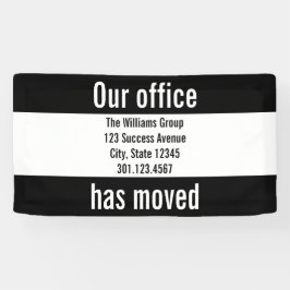 Onze Kantoor heeft de aankondiging zwart-wit verpl Spandoek