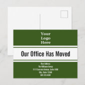 Onze Kantoor heeft de groene aankondiging verplaat Briefkaart (Voorkant / Achterkant)