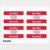 Onze Kantoor heeft de roodwitte bewegende aankondi Rechthoekige Sticker (Vel)