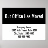 Onze Kantoor heeft de Sjabloon Moving Announcement Poster (Voorkant)
