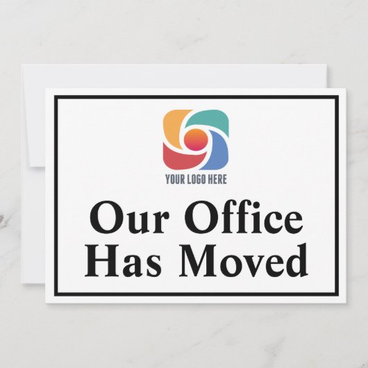 Onze Kantoor heeft de standaard zakelijke Logo ver Aankondiging (Voorkant)