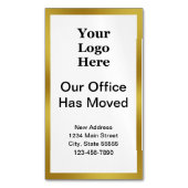 Onze Kantoor heeft de witte bewegende aankondiging Magnetisch Visitekaartje (Voorkant Verticaal)