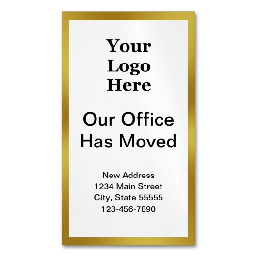 Onze Kantoor heeft de witte bewegende aankondiging Magnetisch Visitekaartje (Voorkant Verticaal)