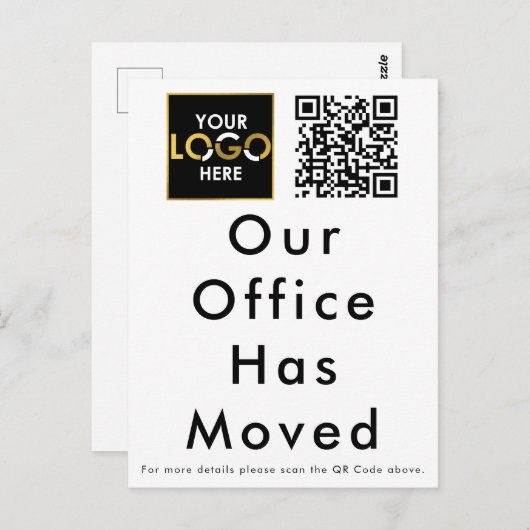 Onze Kantoor heeft de zakelijke Logo QR-code verpl Briefkaart (Voorkant / Achterkant)