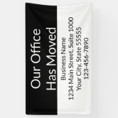 Onze Kantoor heeft de zaken zwart-wit verplaatst Spandoek (Verticaal)