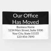 Onze Kantoor heeft de zaken zwart-wit verplaatst Spandoek (Horizontaal)