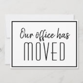 Onze Kantoor heeft een eenvoudige, moderne bedrijf Aankondiging (Voorkant)