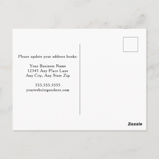 Onze Kantoor heeft een eenvoudige zwarte, witte on Briefkaart (Achterkant)