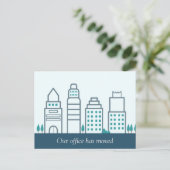 Onze Kantoor heeft een modern bedrijfsadres verpla Aankondigingskaart (Staand voorkant)