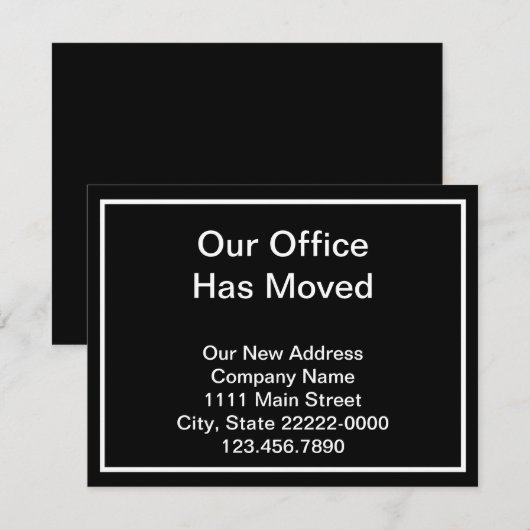 Onze Kantoor heeft een zwarte en witte aankondigin Aankondiging (Voorkant / Achterkant)