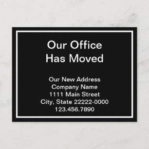 Onze Kantoor heeft een zwarte en witte aankondigin Aankondigingskaart