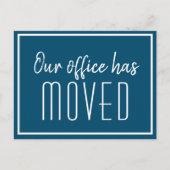 Onze Kantoor heeft eenvoudige, blauwe, witte zaken Briefkaart (Voorkant)
