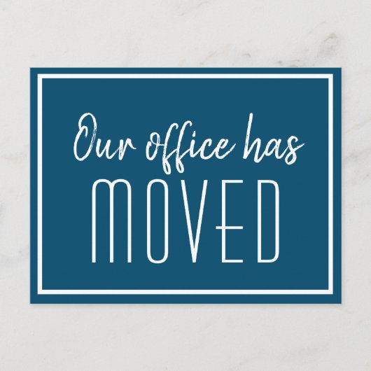 Onze Kantoor heeft eenvoudige, blauwe, witte zaken Briefkaart (Voorkant)