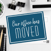 Onze Kantoor heeft eenvoudige, blauwe, witte zaken Briefkaart