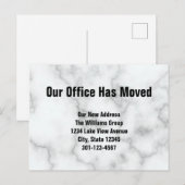 Onze Kantoor heeft Faux Marble aangekondigd Aankondigingskaart (Voorkant / Achterkant)