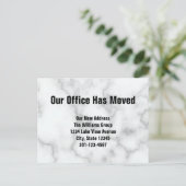 Onze Kantoor heeft Faux Marble aangekondigd Aankondigingskaart (Staand voorkant)