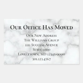 Onze Kantoor heeft Faux Marble aangekondigd Rechthoekige Sticker